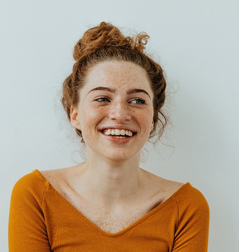 Portrait of smiling, happy woman